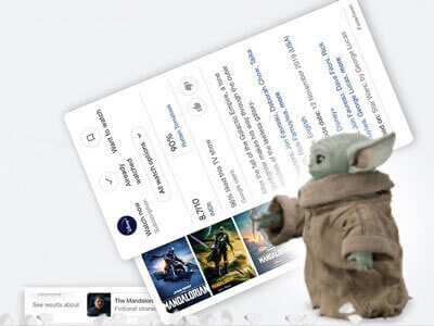 Easter egg Google "The Mandalorian"